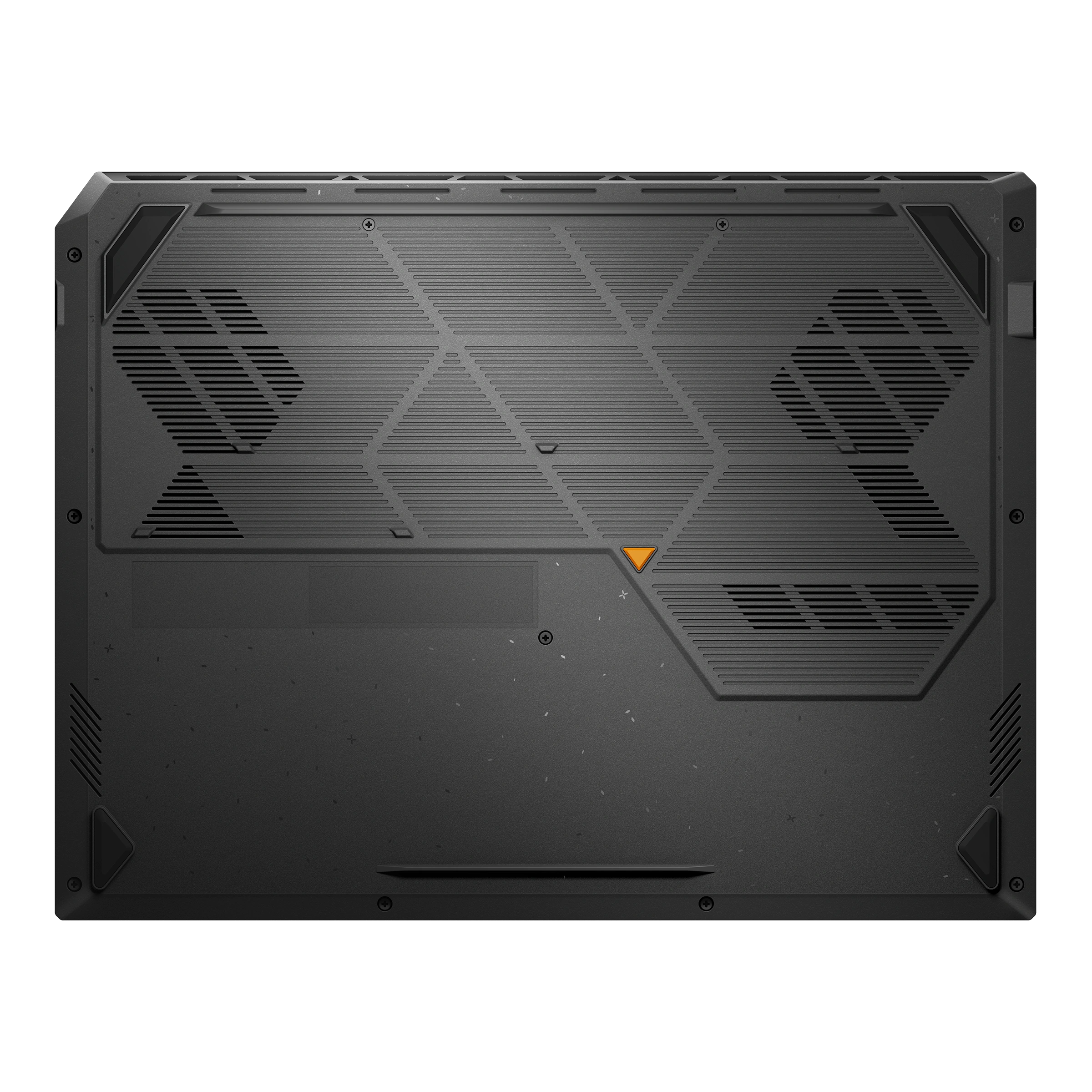 ASUS TUF Gaming A16 back view showing Jaeger Gray finish