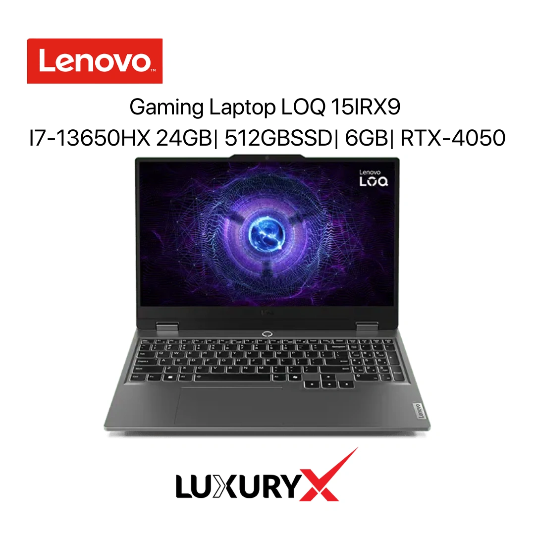 Lenovo LOQ 15IRX9: Core i7-13650HX, RTX 4050 Gaming Laptop 24GB|512GBSSD - 2023