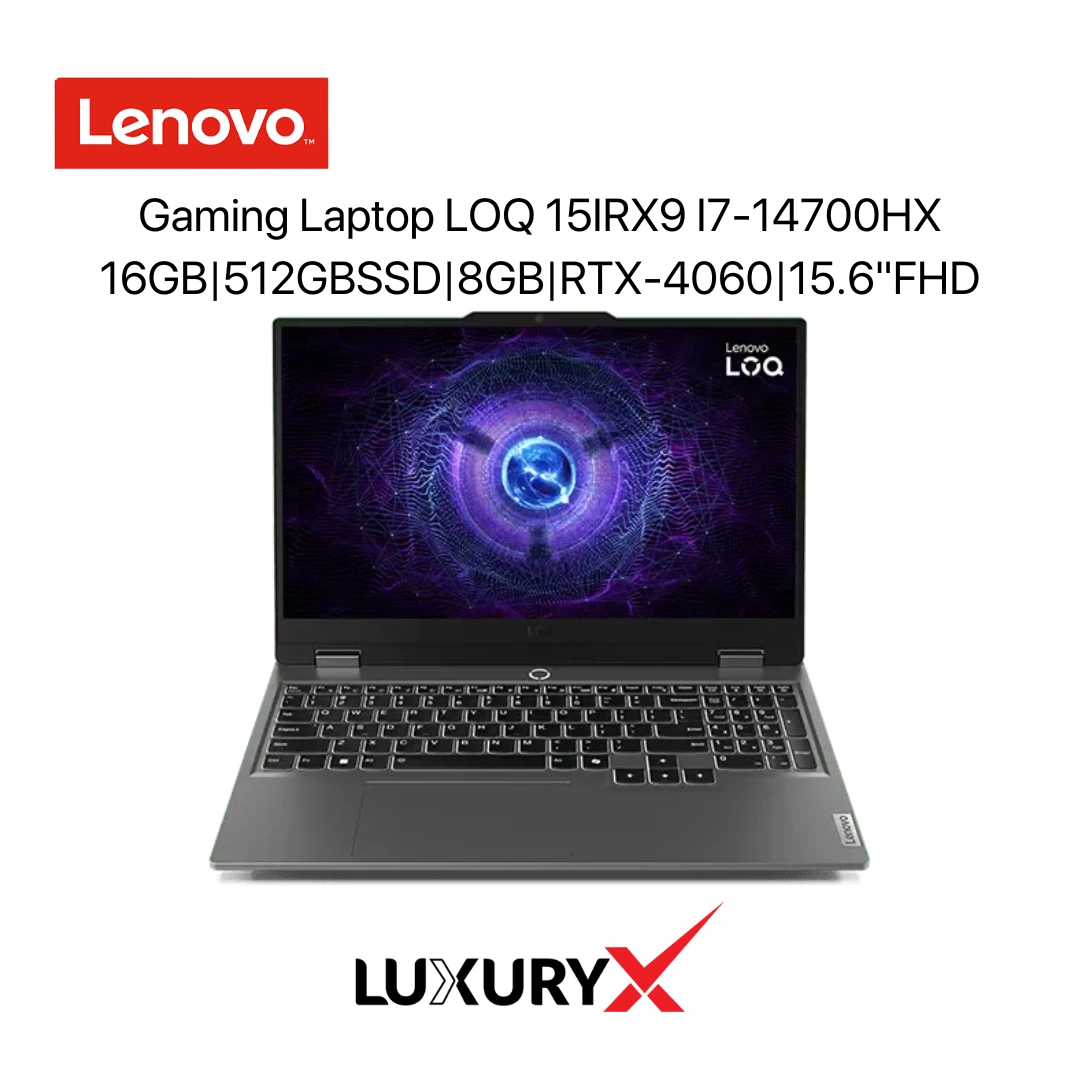 Lenovo LOQ 15IRX9 Gaming Laptop | Intel i7-14700HX | RTX 4060 8GB | 16GB RAM | 512GB SSD - 2024
