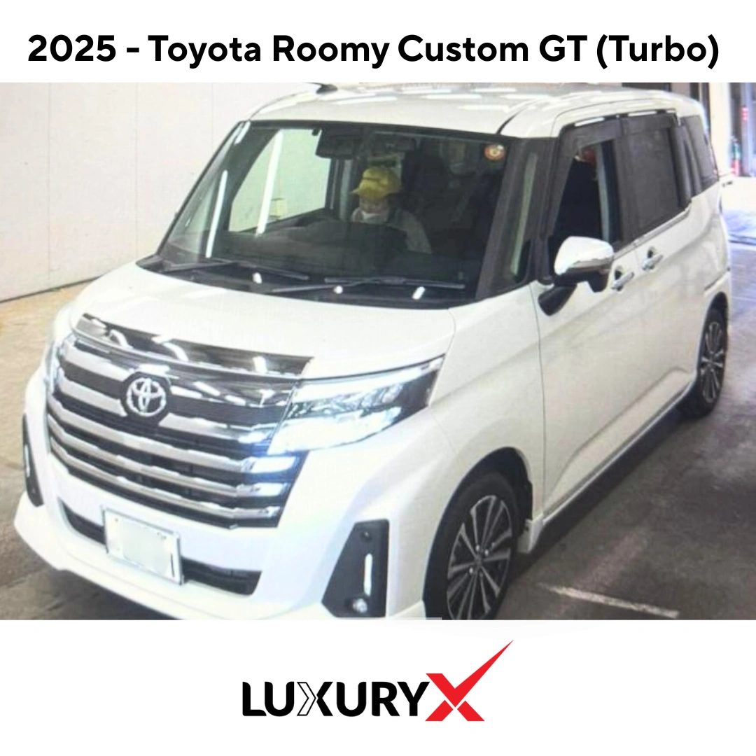 Toyota Roomy Custom GT 2025 (Turbo) – White | 1.0L Turbo | Dual Power Doors | Smart Assist III