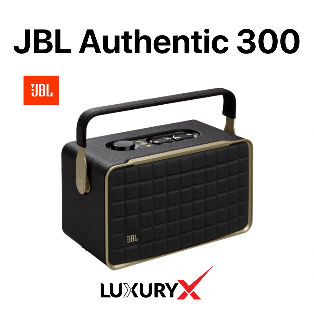 JBL Authentic 300 – Retro-Style Wireless Smart Speaker with Wi-Fi, Bluetooth & 100W Output